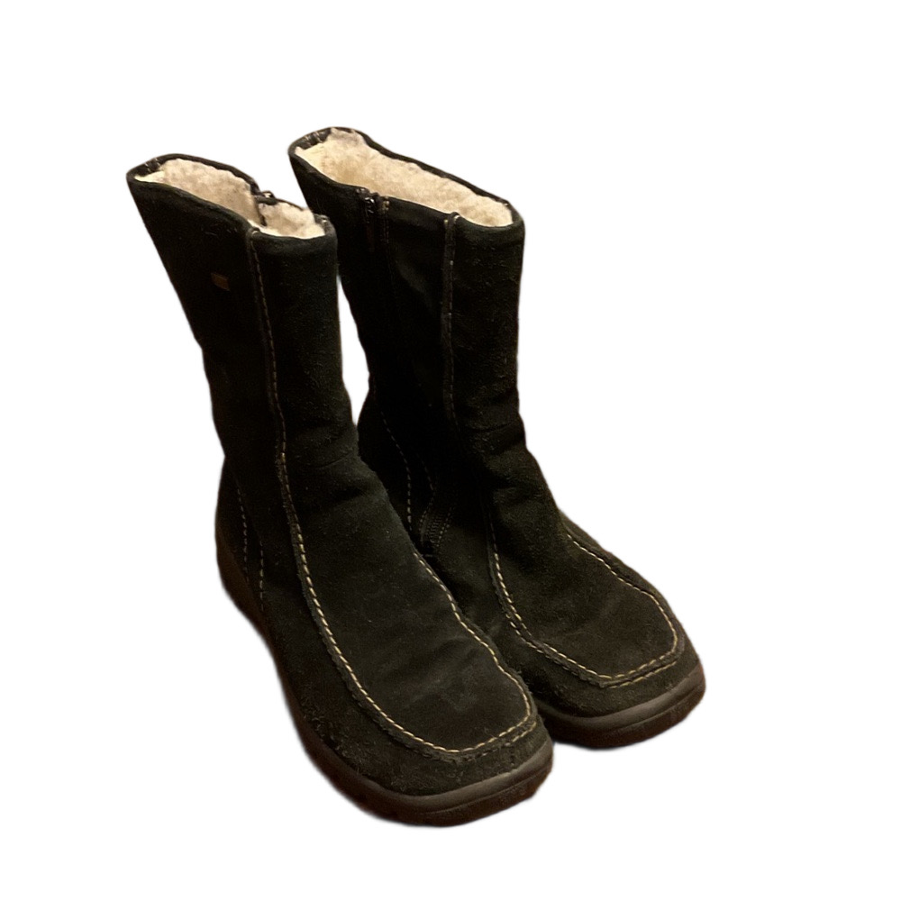Rieker Black Suede Fleece Lined Winter Boots